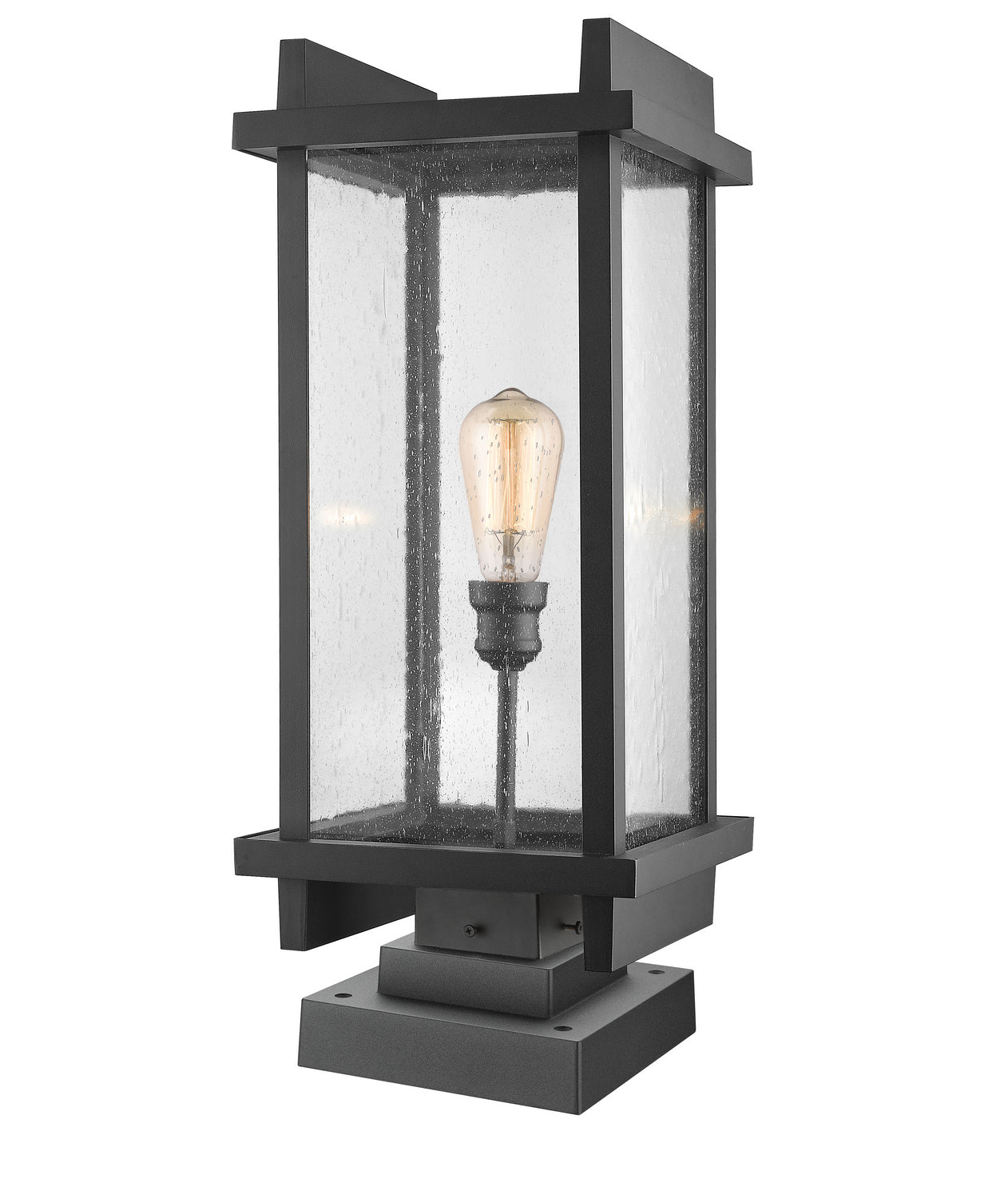 Z-Lite - 565PHBS-SQPM-BK - One Light Outdoor Pier Mounted Fixture - Fallow - Black