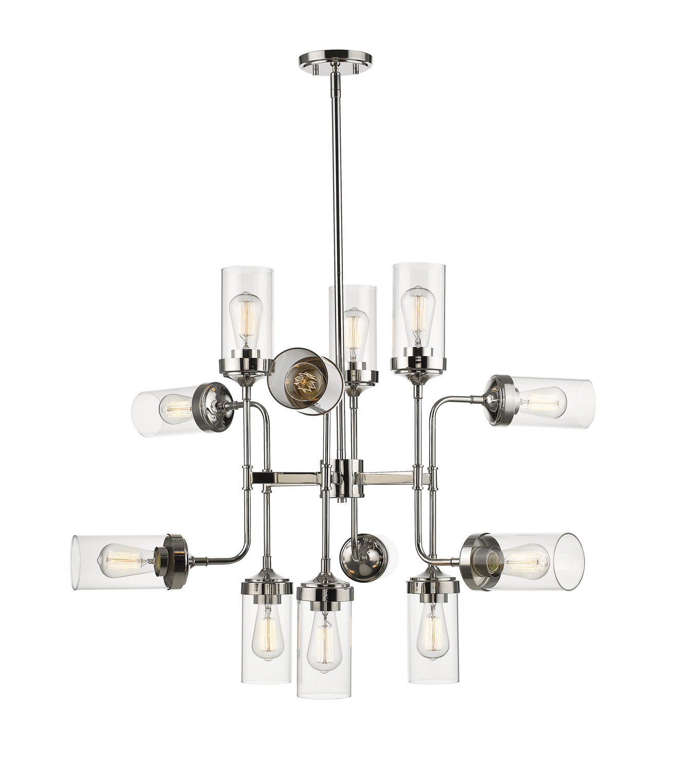 Z-Lite - 617-12PN - 12 Light Chandelier - Calliope - Polished Nickel