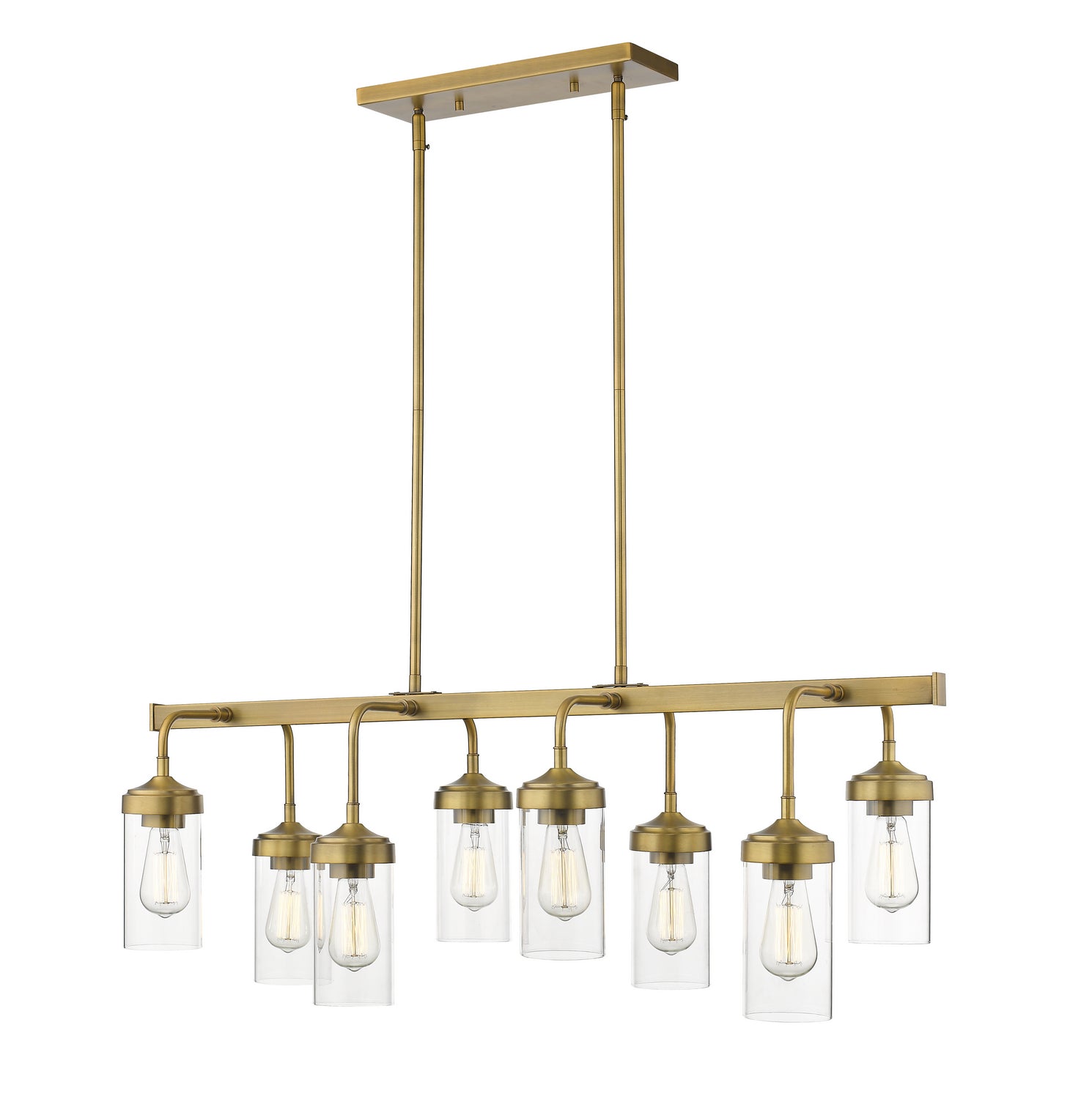 Z-Lite - 617-8L-FB - Eight Light Linear Chandelier - Calliope - Foundry Brass