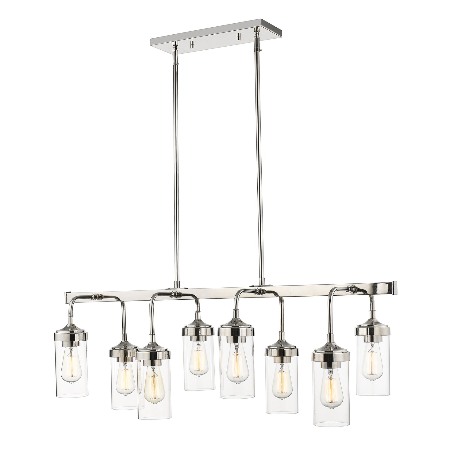 Z-Lite - 617-8L-PN - Eight Light Linear Chandelier - Calliope - Polished Nickel