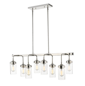 Z-Lite - 617-8L-PN - Eight Light Linear Chandelier - Calliope - Polished Nickel