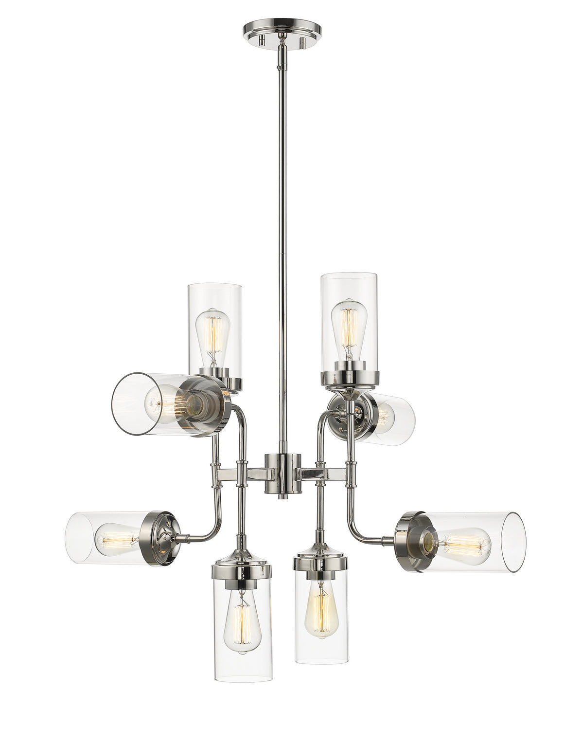 Z-Lite - 617-8PN - Eight Light Chandelier - Calliope - Polished Nickel