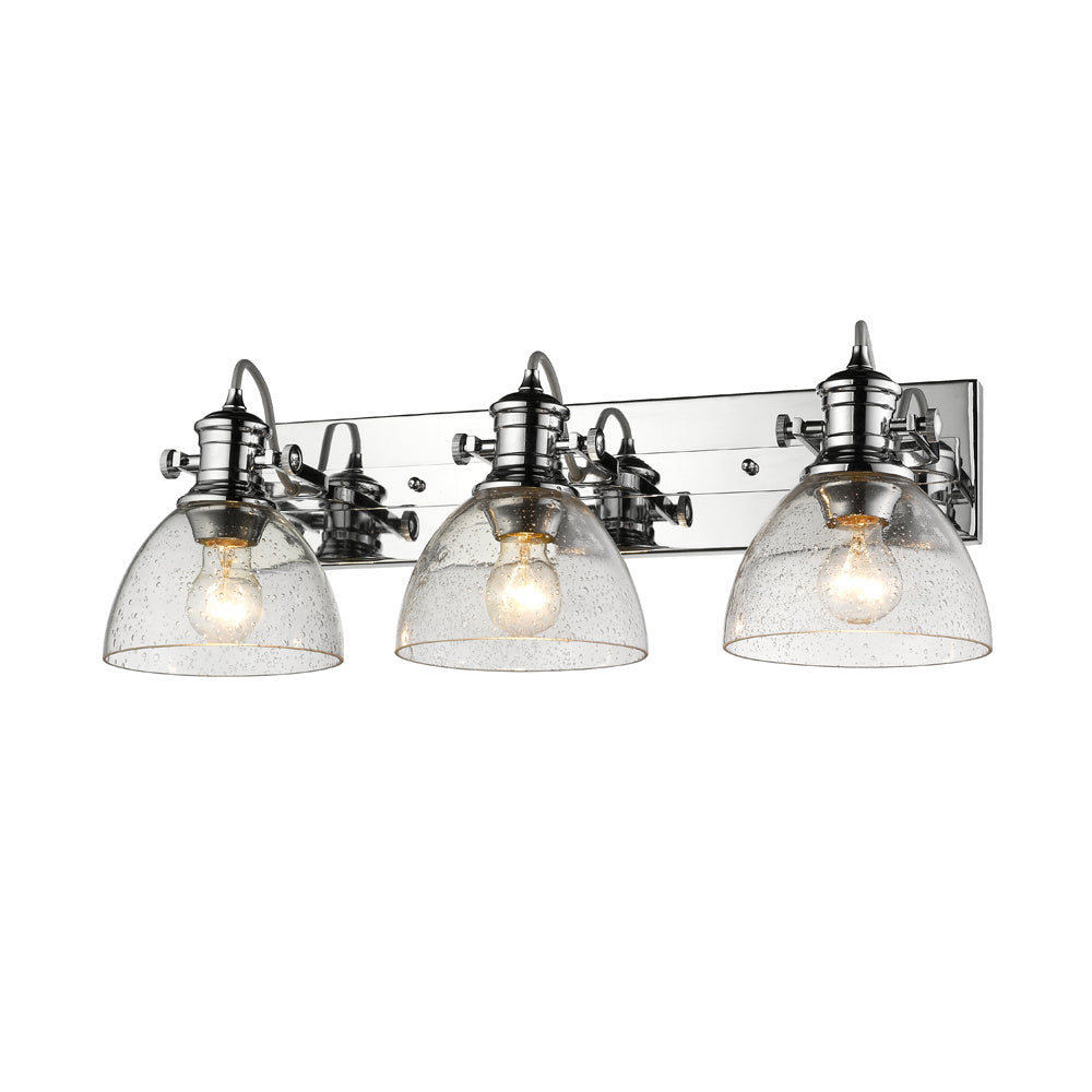 Golden - 3118-BA3 CH-SD - Three Light Bath Vanity - Hines CH - Chrome