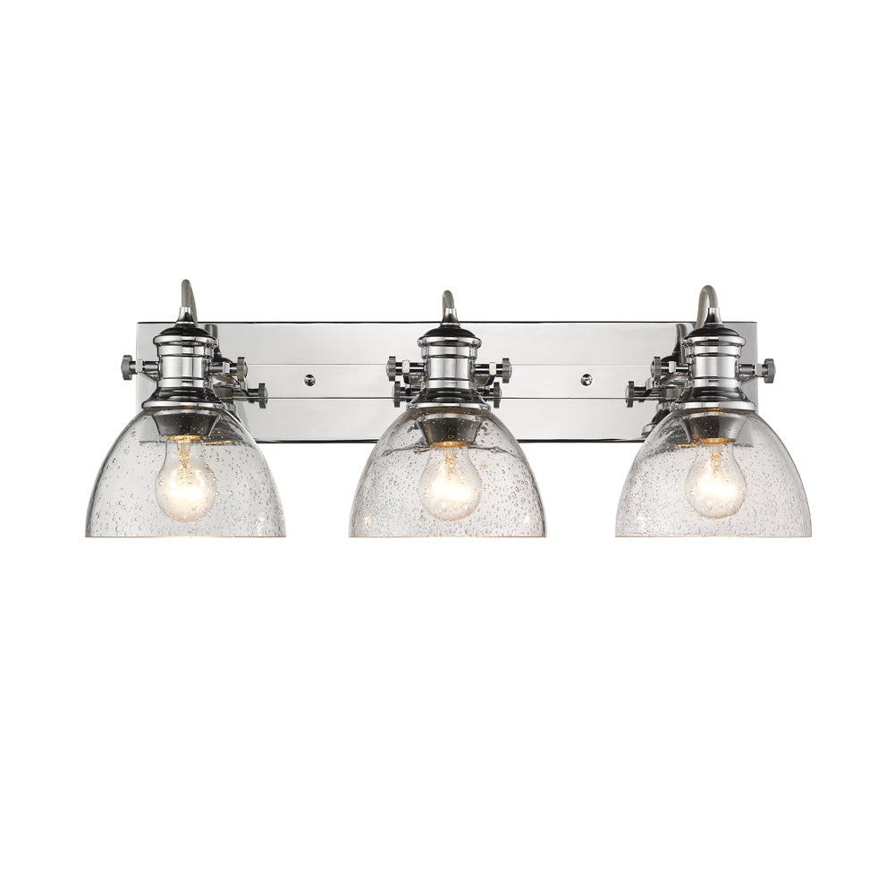 Golden - 3118-BA3 CH-SD - Three Light Bath Vanity - Hines CH - Chrome