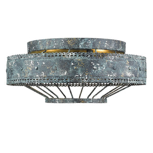 Golden - 7856-FM VP - Two Light Flush Mount - Ferris - Blue Verde Patina