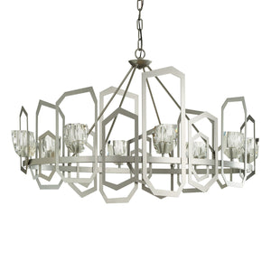 Hubbardton Forge - 105020-SKT-82-CR - Eight Light Chandelier - Gatsby - Vintage Platinum