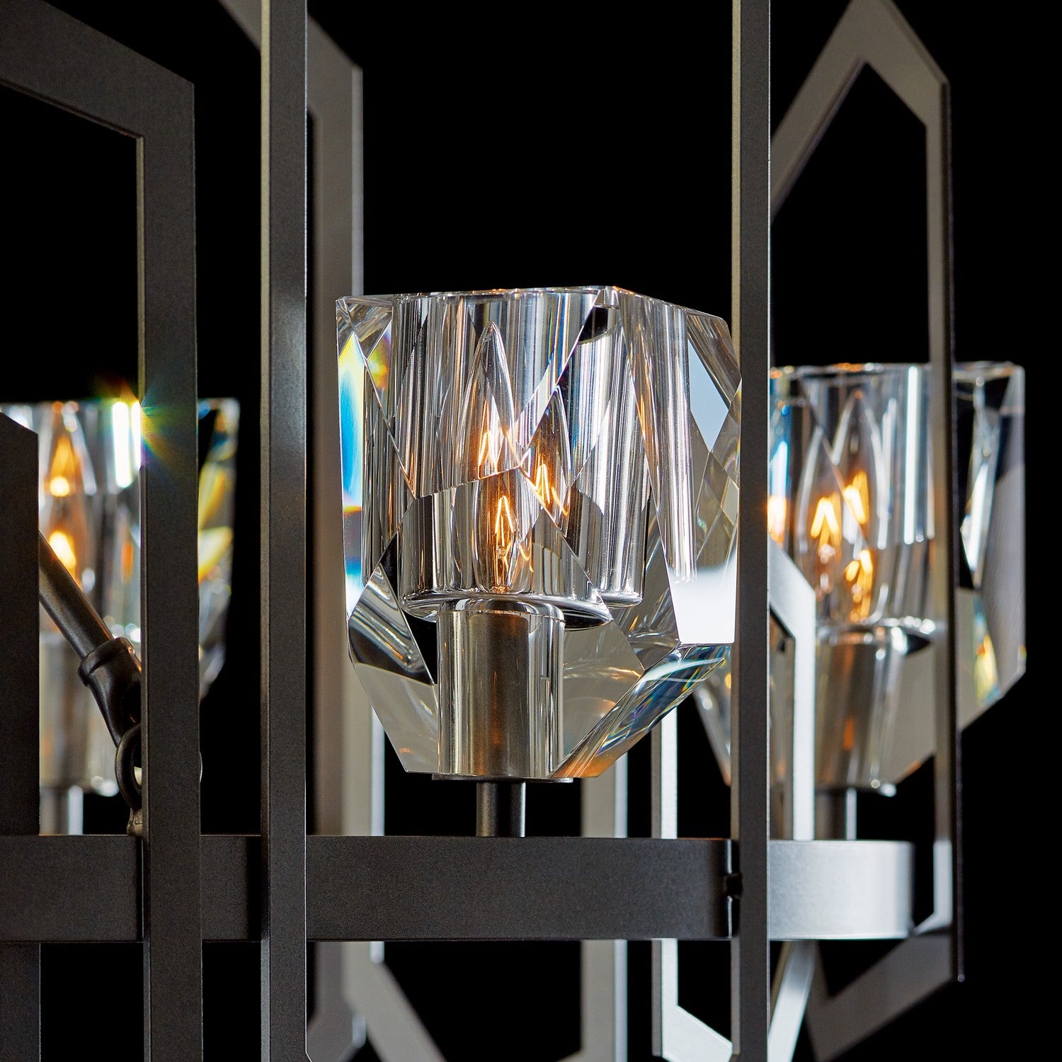 Hubbardton Forge - 105020-SKT-82-CR - Eight Light Chandelier - Gatsby - Vintage Platinum