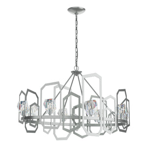 Hubbardton Forge - 105020-SKT-82-CR - Eight Light Chandelier - Gatsby - Vintage Platinum