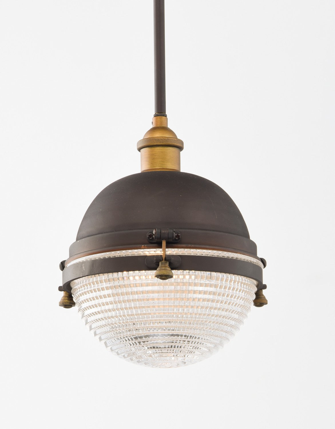 Maxim - 10184OIAB - One Light Outdoor Pendant - Portside - Oil Rubbed Bronze / Antique Brass