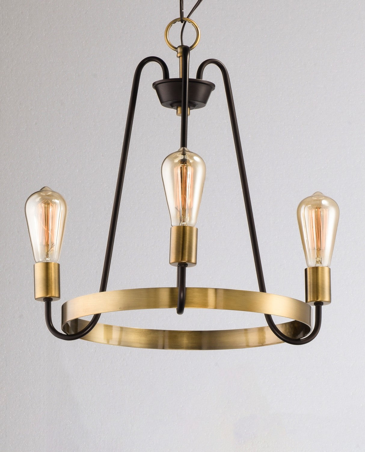 Maxim - 11733OIAB - Three Light Chandelier - Haven - Oil Rubbed Bronze / Antique Brass