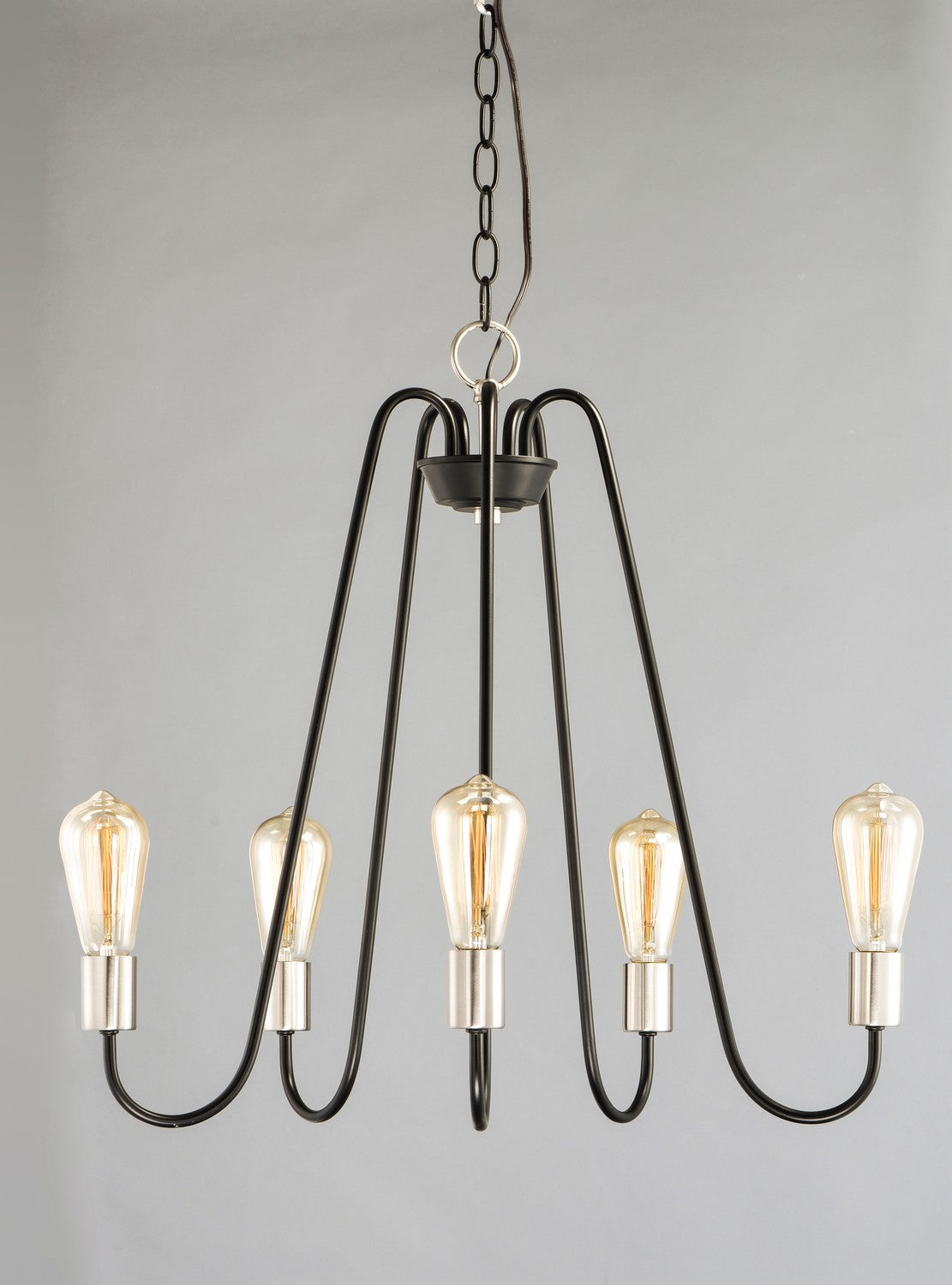 Maxim - 11735BKSN - Five Light Chandelier - Haven - Black / Satin Nickel