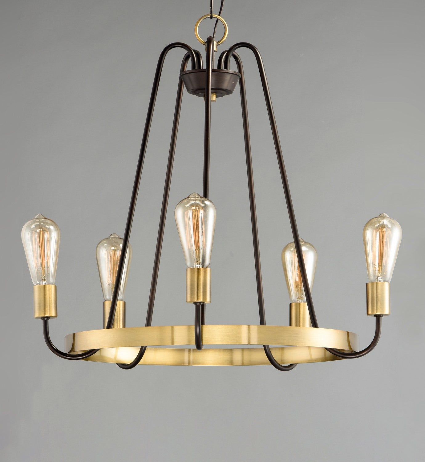 Maxim - 11735OIAB - Five Light Chandelier - Haven - Oil Rubbed Bronze / Antique Brass