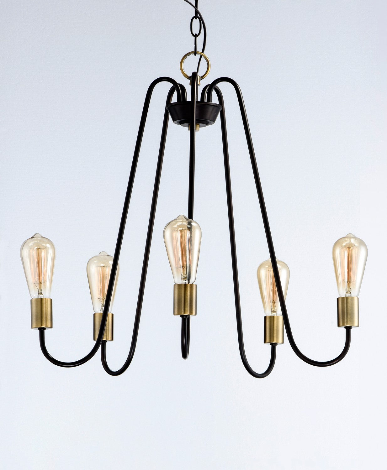 Maxim - 11735OIAB - Five Light Chandelier - Haven - Oil Rubbed Bronze / Antique Brass