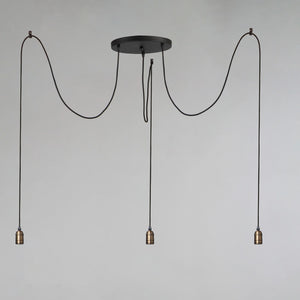 Maxim - 12123BKAB - Three Light Pendant - Early Electric - Black / Antique Brass