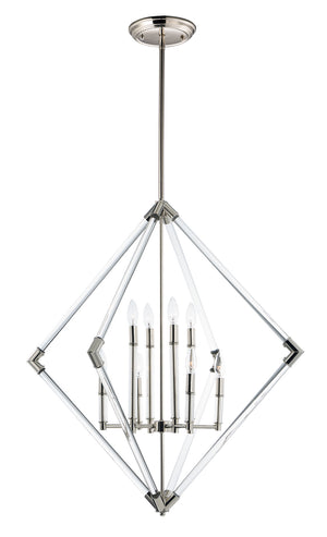 Maxim - 16106CLPN - Eight Light Pendant - Lucent - Polished Nickel