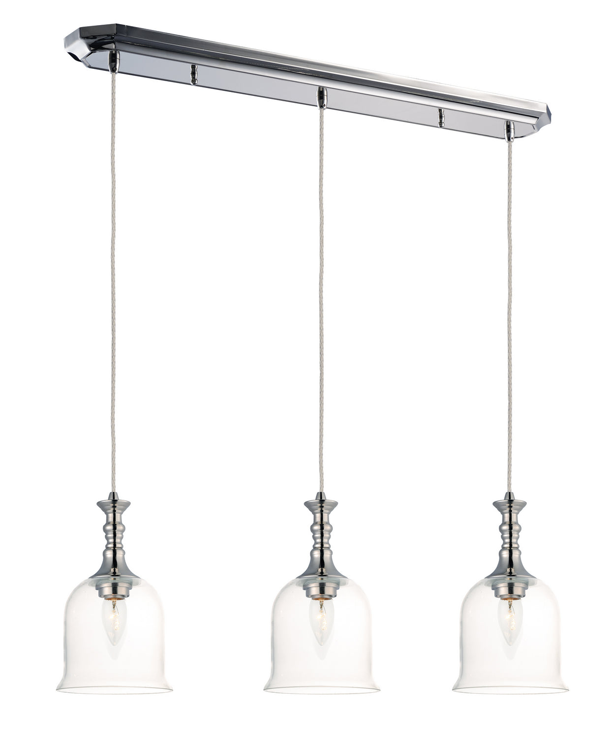 Maxim - 20473CLPN - Three Light Pendant - Centennial - Polished Nickel