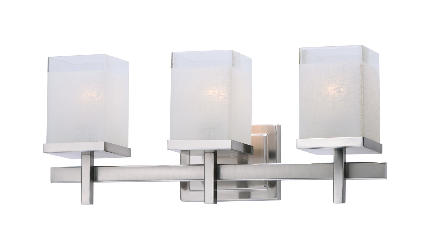 Maxim - 2153LNSN - Three Light Bath Vanity - Tetra - Satin Nickel