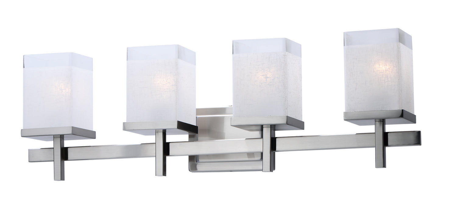 Maxim - 2154LNSN - Four Light Bath Vanity - Tetra - Satin Nickel