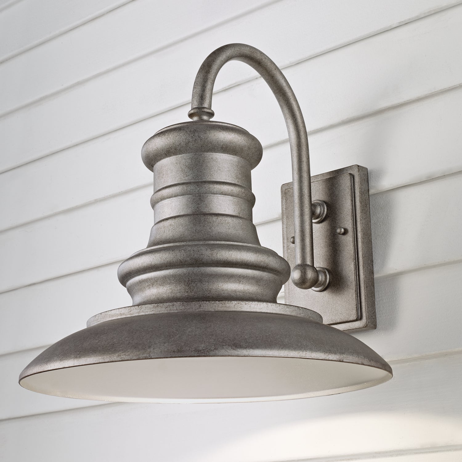 Generation Lighting. - OL9004TRD-L1 - LED Outdoor Wall Sconce - Redding Station - Tarnished Silver