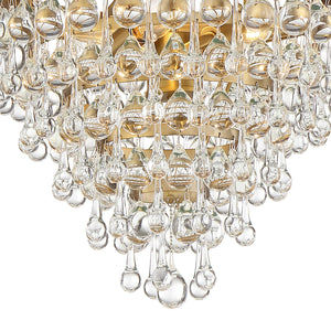 Crystorama - 130-VG - Three Light Mini Chandelier - Calypso - Vibrant Gold