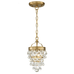 Crystorama - 131-VG - One Light Mini Chandelier - Calypso - Vibrant Gold