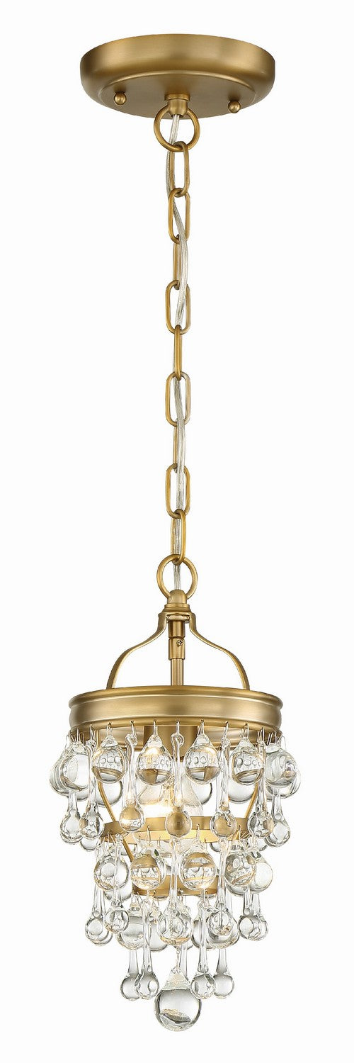 Crystorama - 131-VG - One Light Mini Chandelier - Calypso - Vibrant Gold