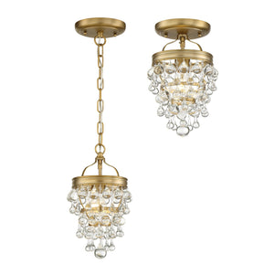 Crystorama - 131-VG - One Light Mini Chandelier - Calypso - Vibrant Gold