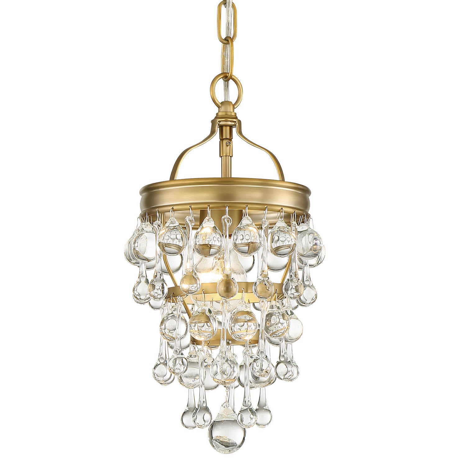 Crystorama - 131-VG - One Light Mini Chandelier - Calypso - Vibrant Gold