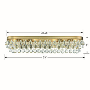 Crystorama - 134-VG - Eight Light Bathroom Vanity - Calypso - Vibrant Gold