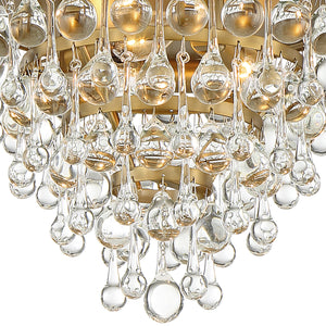 Crystorama - 135-VG - Three Light Flush Mount - Calypso - Vibrant Gold