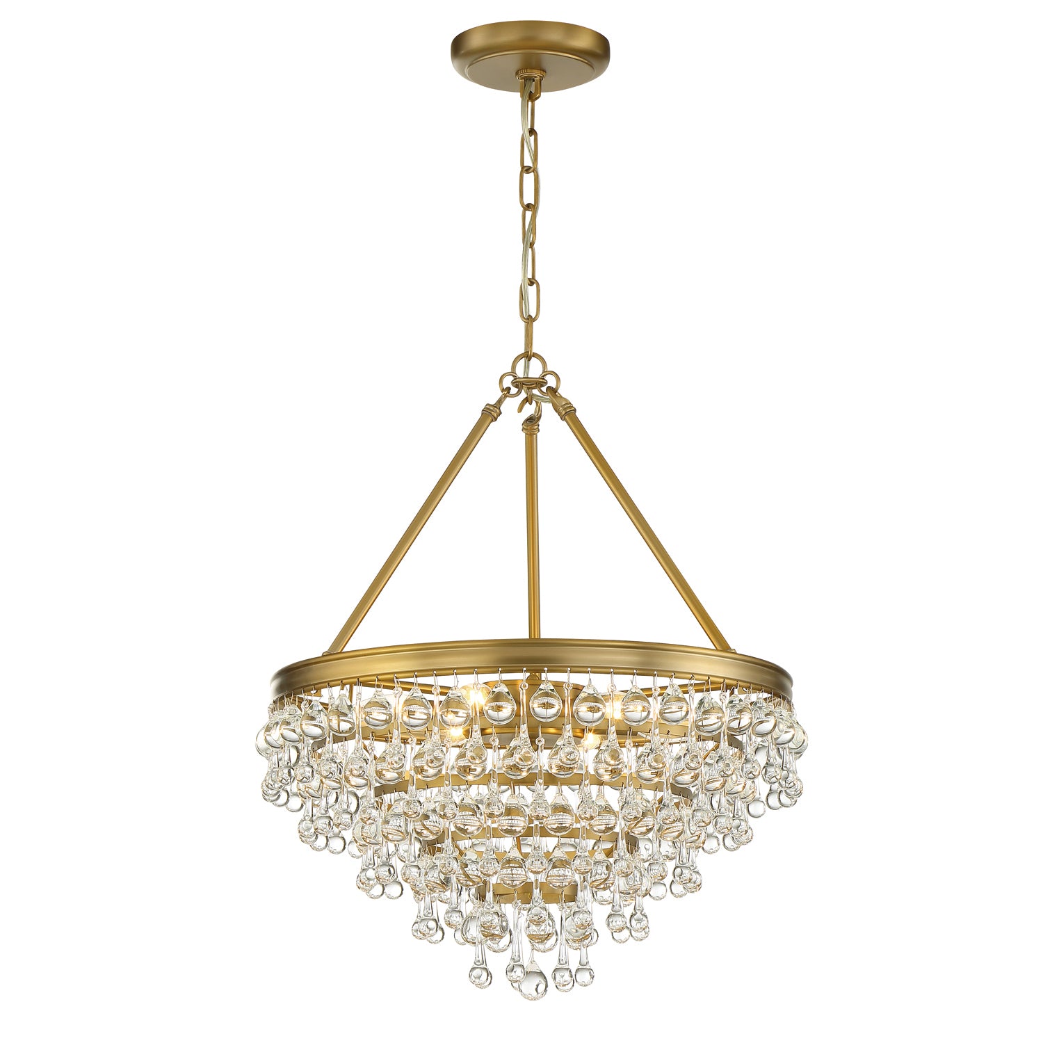 Crystorama - 136-VG - Six Light Chandelier - Calypso - Vibrant Gold