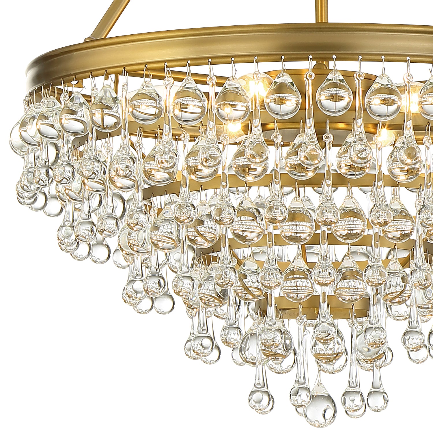 Crystorama - 136-VG - Six Light Chandelier - Calypso - Vibrant Gold