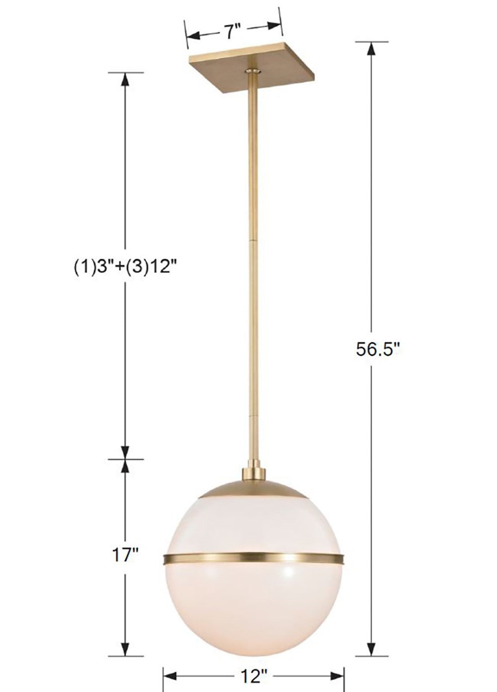 Crystorama - 2112-AG - One Light Chandelier - Truax - Aged Brass