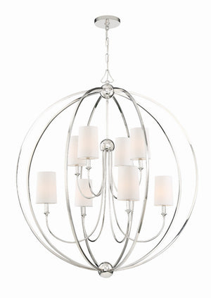 Crystorama - 2246-PN - Eight Light Chandelier - Sylvan - Polished Nickel