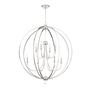 Crystorama - 2246-PN_NOSHADE - Eight Light Chandelier - Sylvan - Polished Nickel