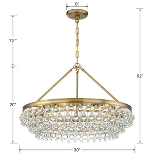 Crystorama - 275-VG - Six Light Chandelier - Calypso - Vibrant Gold