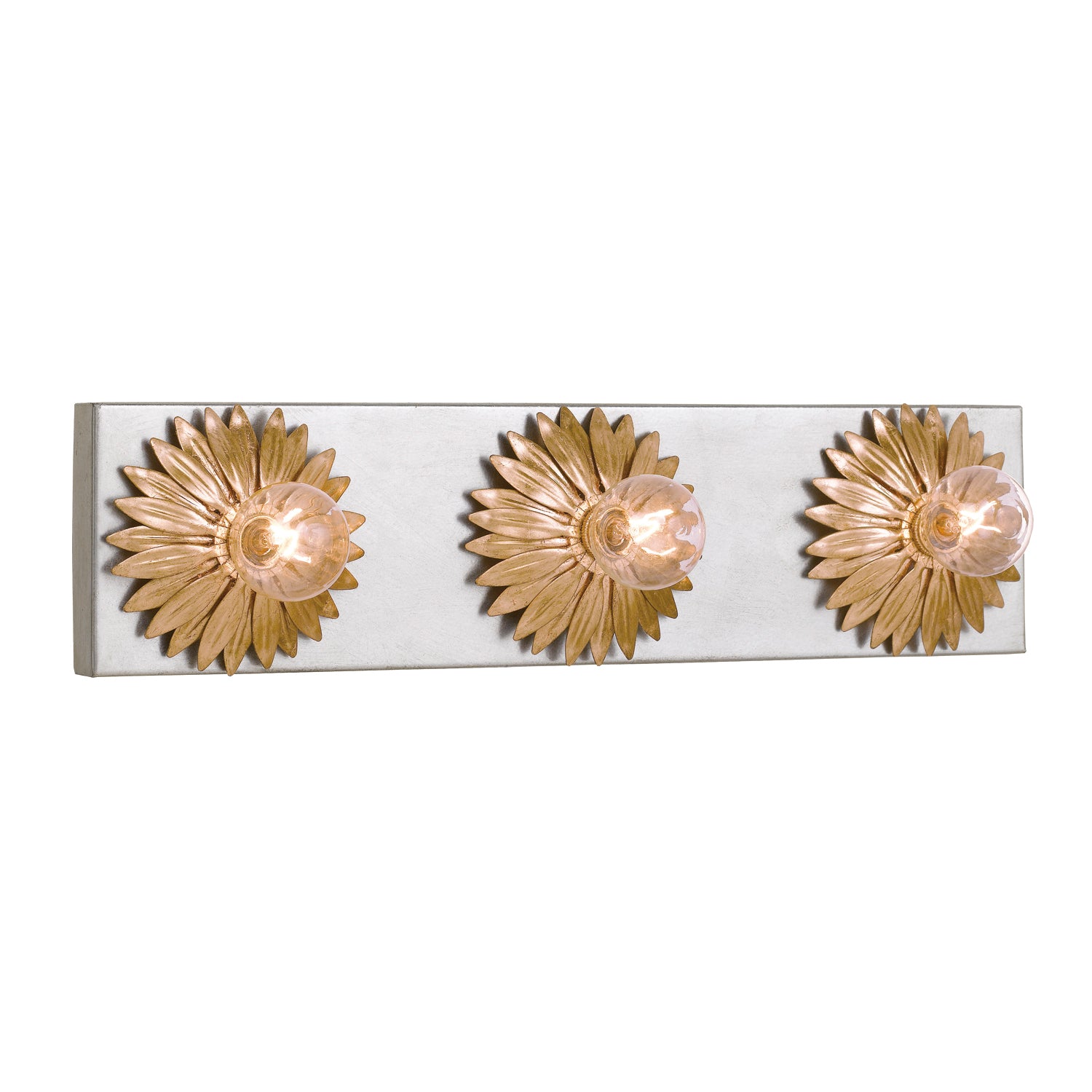 Crystorama - 503-GA-SA - Three Light Bathroom Vanity - Broche - Antique Gold / Antique Silver