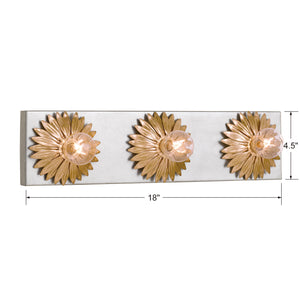 Crystorama - 503-GA-SA - Three Light Bathroom Vanity - Broche - Antique Gold / Antique Silver