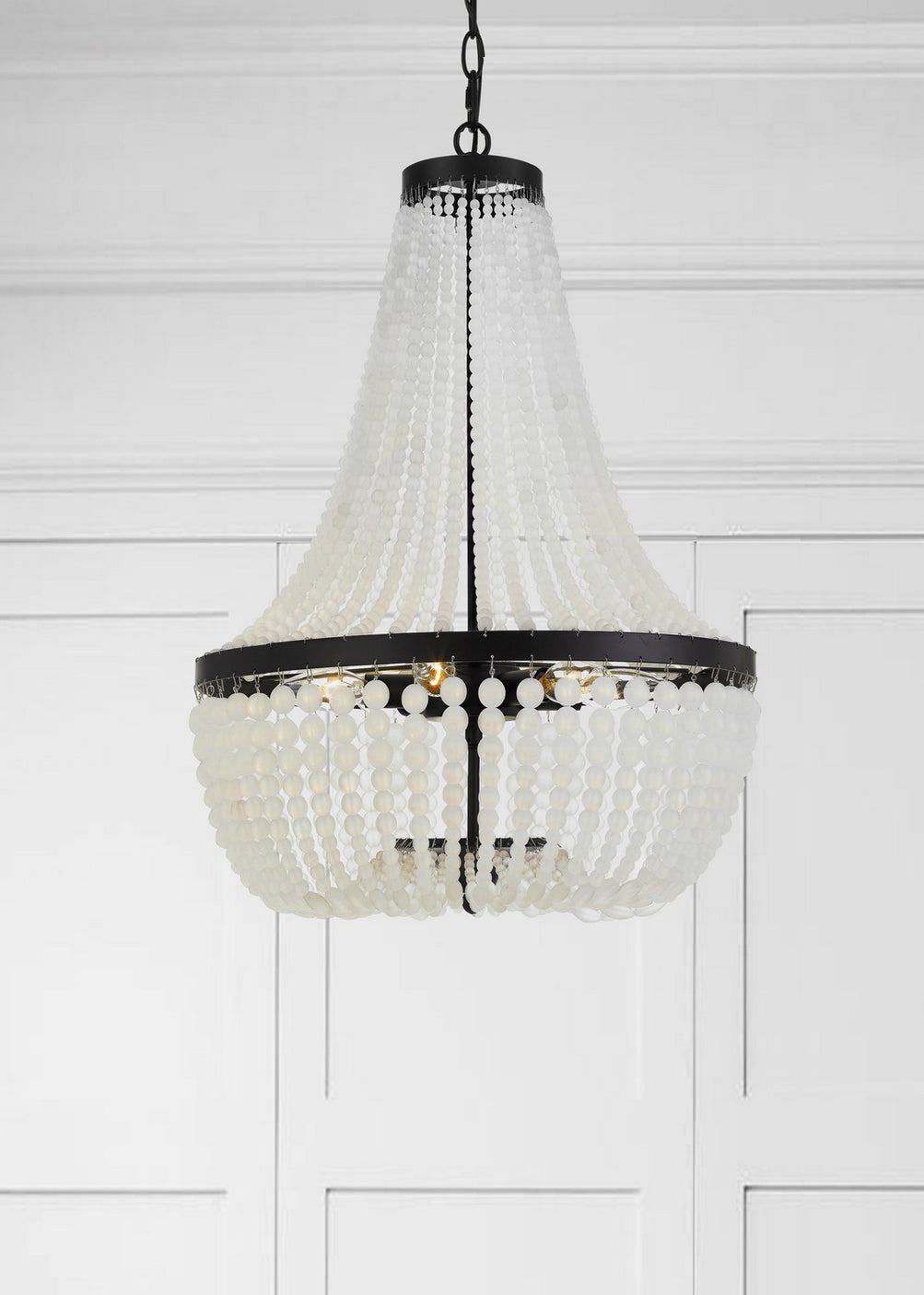 Crystorama - 608-MK - Six Light Chandelier - Rylee - Matte Black