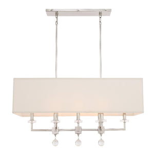 Crystorama - 8109-PN - Eight Light Chandelier - Paxton - Polished Nickel