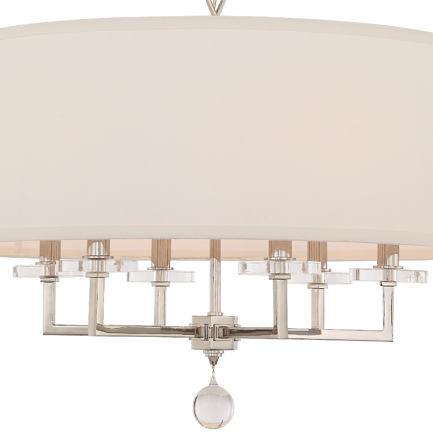 Crystorama - 8116-PN - Six Light Chandelier - Paxton - Polished Nickel