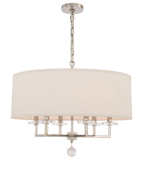 Crystorama - 8116-PN - Six Light Chandelier - Paxton - Polished Nickel