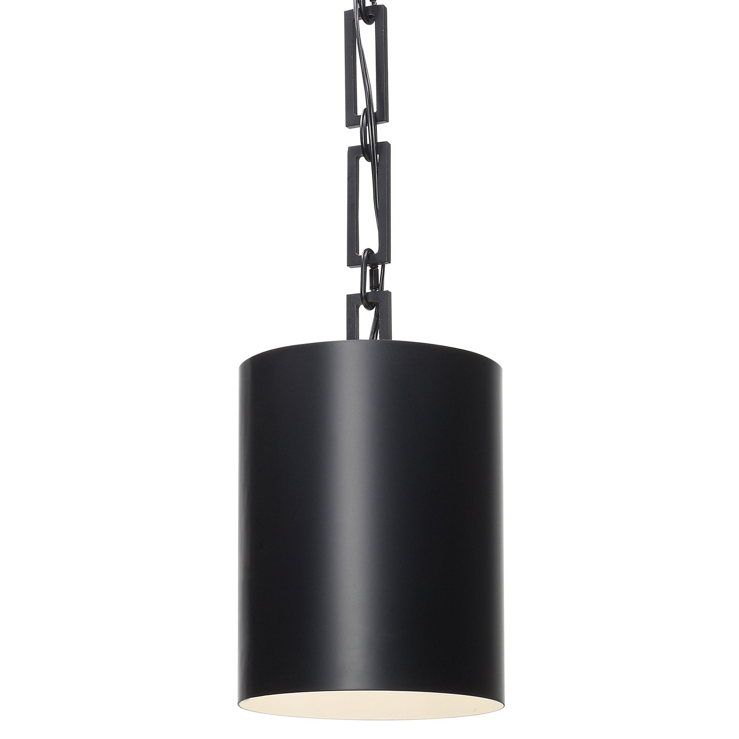 Crystorama - 8680-MK-WH - One Light Mini Chandelier - Alston - Matte Black / White