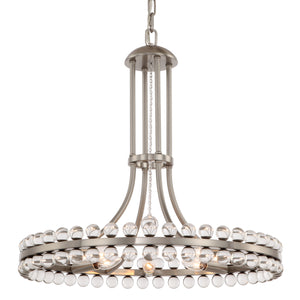 Crystorama - CLO-8898-BN - Eight Light Chandelier - Clover - Brushed Nickel