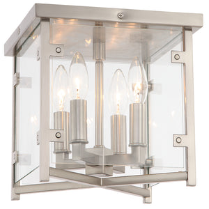 Crystorama - DAN-8793-BN - Four Light Flush Mount - Danbury - Brushed Nickel