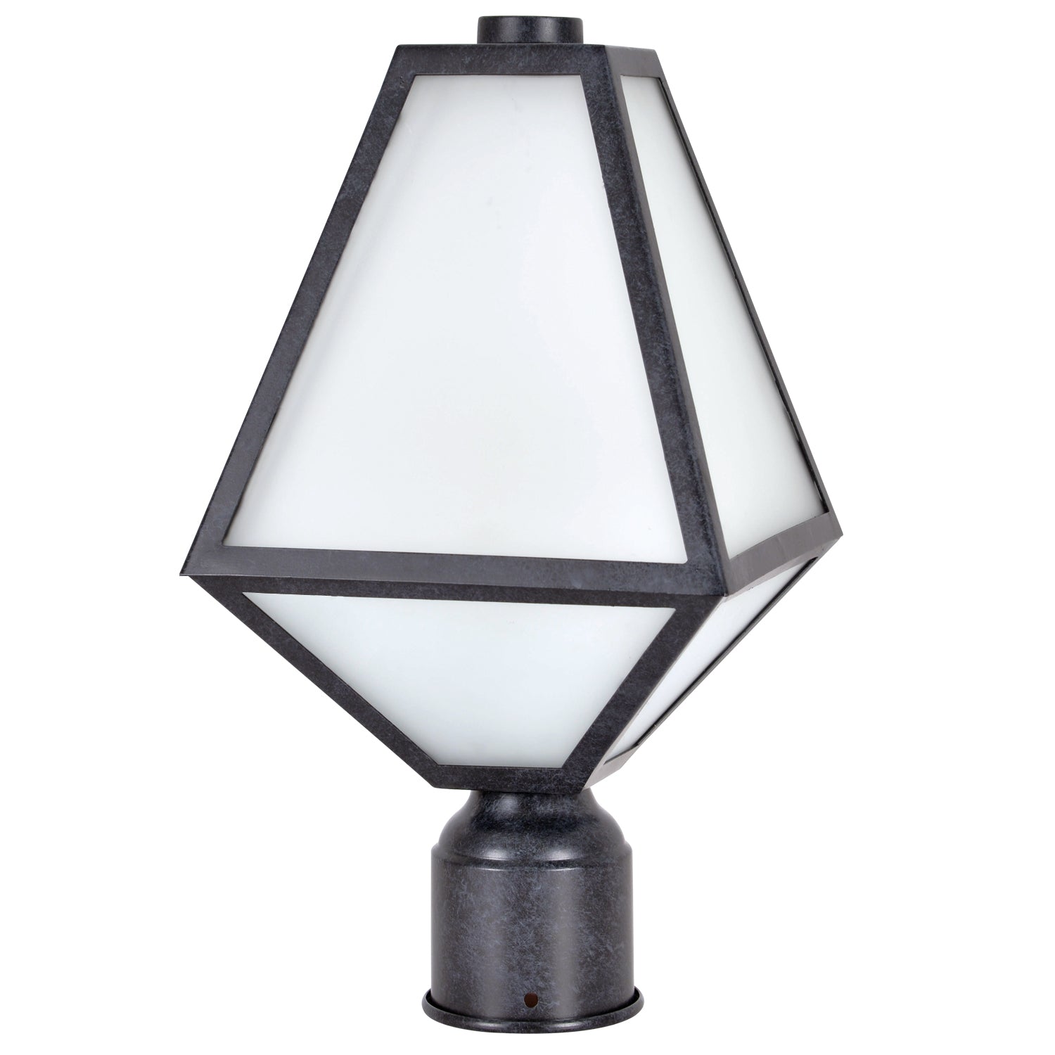 Crystorama - GLA-9707-OP-BC - One Light Outdoor Post Mount - Glacier - Black Charcoal