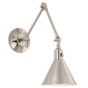 Crystorama - MOR-8801-PN - One Light Wall Sconce - Morgan - Polished Nickel