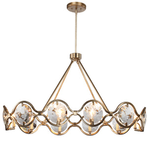 Crystorama - QUI-7629-DT - Ten Light Chandelier - Quincy - Distressed Twilight