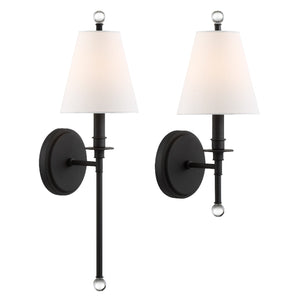 Crystorama - RIV-382-BF - One Light Wall Sconce - Riverdale - Black Forged