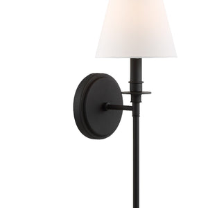 Crystorama - RIV-382-BF - One Light Wall Sconce - Riverdale - Black Forged